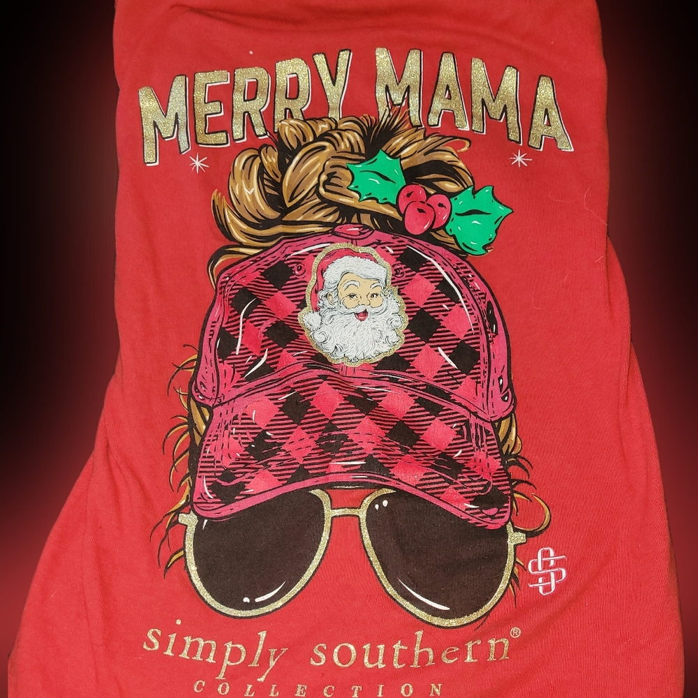 Simply Southern  Christmas Red Short Sleeve Tee
